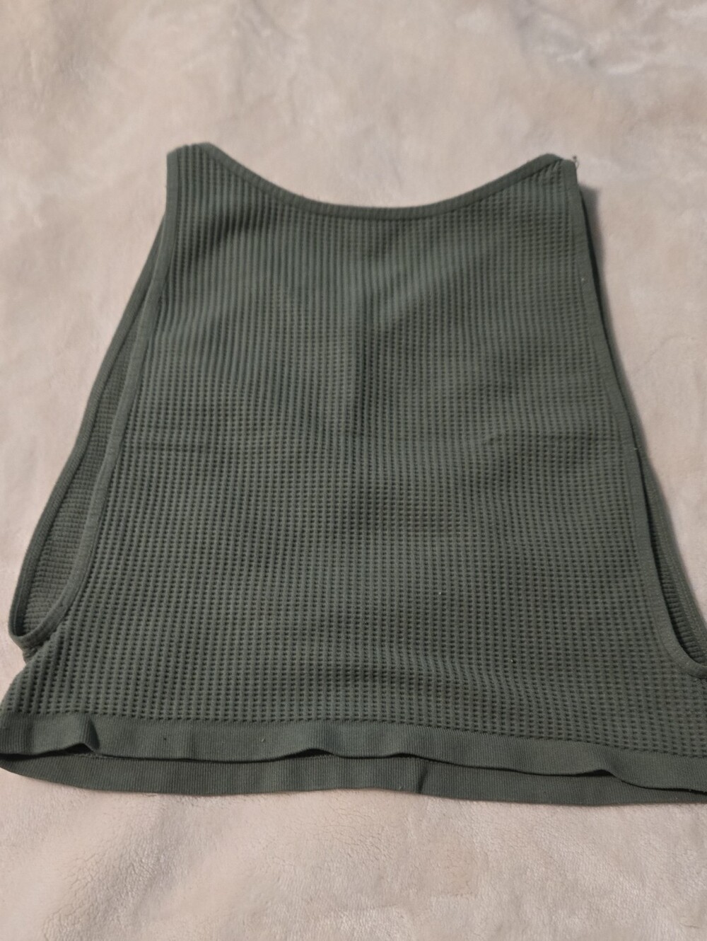 Free People Olive Waffle Knit Tank